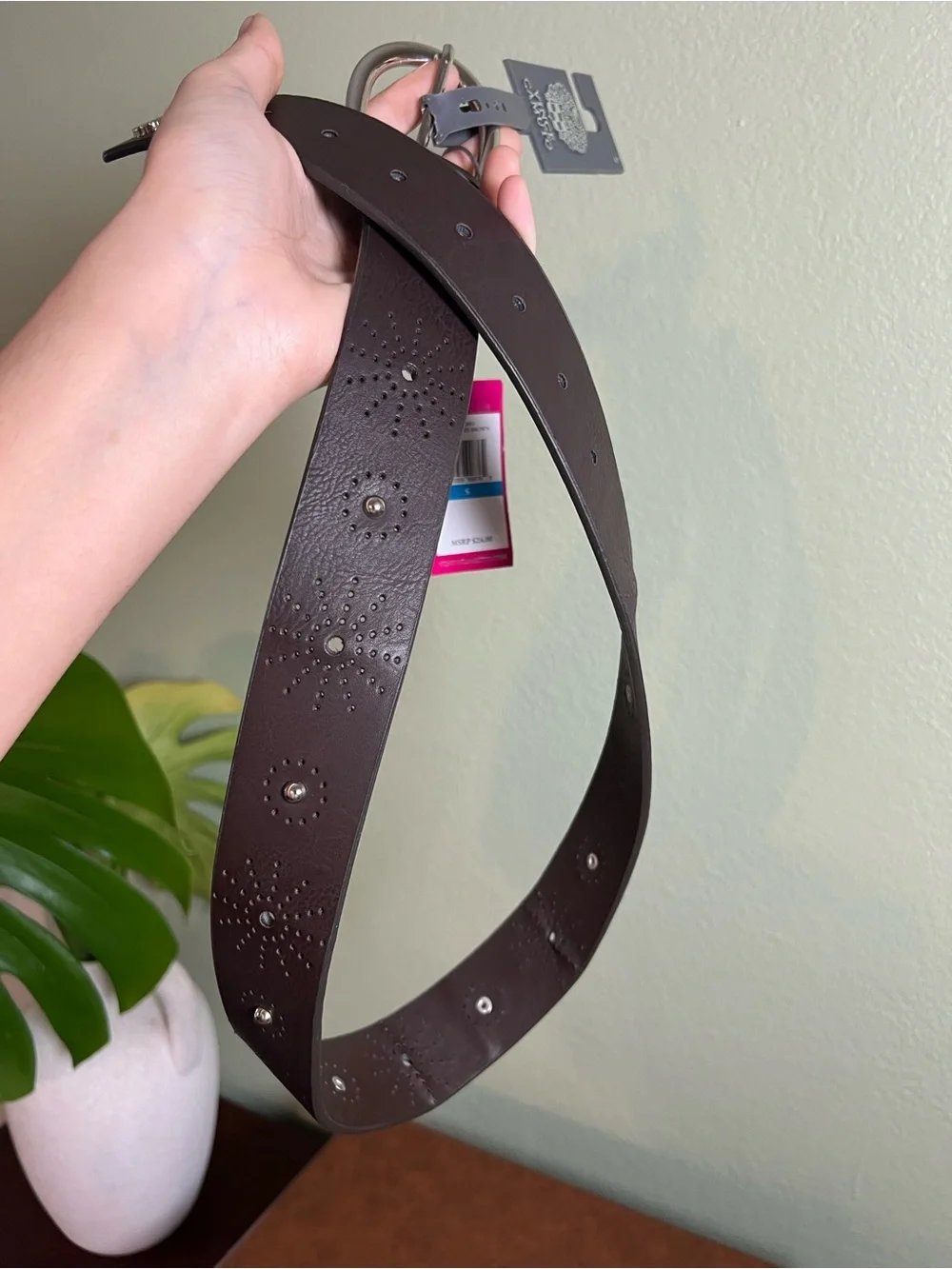 New Vince Camuto Chocolate Brown Belt Size Small